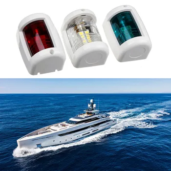 Csónak Alkatrészek LED 12V Navigációs Fények, Navigációs Fények Mini Port/Jobb oldali LED Hajó/Yacht-Tengeri Meleg Fehér 2800-3200K Fény Alkatrészek