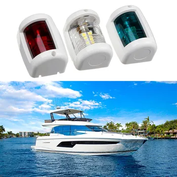 Csónak Alkatrészek LED 12V Navigációs Fények, Navigációs Fények Mini Port/Jobb oldali LED Hajó/Yacht-Tengeri Meleg Fehér 2800-3200K Fény Alkatrészek